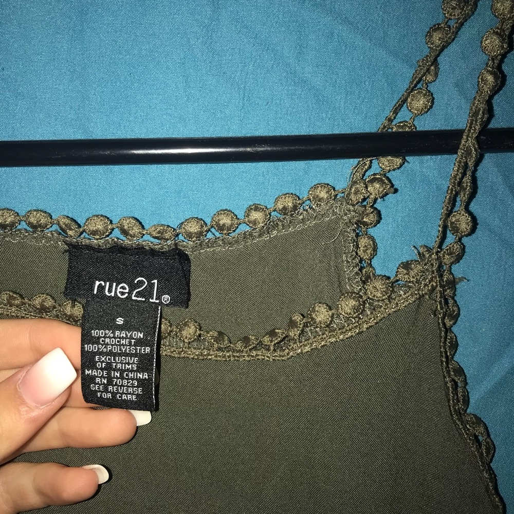olive green rue 21 shirt